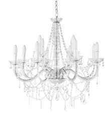 Lustre A Pampilles En Metal Blanc Effet Vieilli D73 Isabeau Maisons Du Monde Lustre Pampilles Lustre Metal Lustre