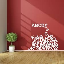 Zooky 234 Pcs Home Decorations English Alphabet Letters Shape Wall Stickers Decal Home Decor Universal Small Matte White Zooky