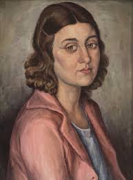 Retrato de Esther Vidal, óleo creado en 1928 por su esposo Luis Agustín  Ouvrard (1899-1988). Este formó parte de la primera generación de artistas  plásticos rosarinos. Integró varios grupos fundacionales: Nexus, el