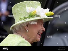 Queen elizabeth ii during a visit to gorgie city farm in edinburgh. hi-res  stock photography and images