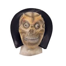 Vintage Halloween Rubber Mask, Doll Size or Ornament, Skull, Finger Puppet 