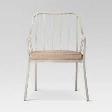 The Morie 4 Piece Metal Vertical Slat Stack Patio Chair Set With Cushion From Threshold 153 Is O Patio Dining Chairs Stacking Patio Chairs Patio Dining Table
