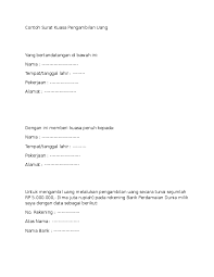 Doc Contoh Surat Kuasa Pengambilan Uang Aguslin Aguslin Academia Edu