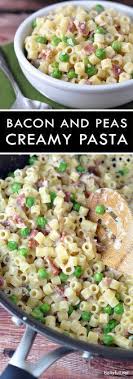 Creamy Pasta With Bacon And Peas Recette Recettes De Cuisine Cuisine Et Boissons Recette De Plat