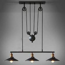 Vintage Rh Loft Industrial Led American Country Pulley Iron Pendant Lights Adjustable Wire Lamps Retractable Bar Decoration Lighting Avizeler Avize Led
