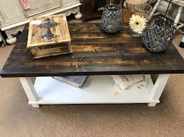 You might constantly worry about stains appearing on your table from water cups or the notorious coffee. Refurbed Coffee Table Base Painted White And New Pine Top From 2x6s Dark Walnut Stain And Wipe Coffee Table Farmhouse Glazing Painted Furniture Coffee Table