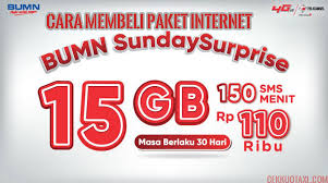 Maybe you would like to learn more about one of these? Bumn Sunday Surprise 15gb Combo Paket Internet Murah Telkomsel
