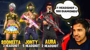 Garena free fire resources generator. 100 Diamond Per Headshot Challenge Ft Sooneeta Jonty Aura Free Fire Desi Gamers Youtube