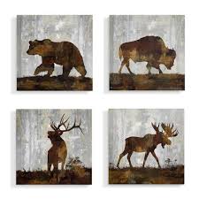Let cuddly and strong forest creatures wander into your home with whimsical bunnies, deer and other forest creatures elicit oohs and comments like so cute! when. The Stupell Home Decor Collection 17 In X 17 In Woodland Animals Bear Buffalo Deer And Moose By Artist Carl Colburn Canvas Wall Art 4pieces Sca 176 Cn 4pc 17x17 The Home Depot