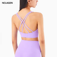 NCLAGEN Yoga Bh Frauen Hohe Auswirkungen Sport Unterwäsche Workout Gym Nackt  Fühlen Laufende Kreuz Zurück Schnalle Elastische Fitness Ernte  top|Sport-BHs| - AliExpress