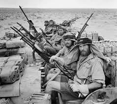 A Close Up Of A British Heavily Armed Patrol Of L Detachment Sas In Their Jeeps Just Back From A Three Month Pa With Images Rare Historical Photos World War Special Forces
