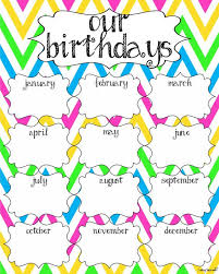 Birthday Chart For Classroom Printable Printable Chevron Classroom Birthday 16x20 Poster Classroom Birthday Chevron Classroom Kids Classroom Decor