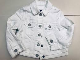 Baby Gap Toddler Girl Denim White Jacket Babies Kids