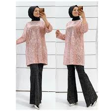 Sikir Sikir Giyimmeyi Sevenlere Beden 36 38 40 42 44 46 Kumas Pullu Tunik Tunik 160 Kargo Bedava Pant 100 2020 Giyim Biye Tunik