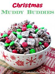 Gluten free chex™ muddy buddies™ this classic chocolate, peanut butter and powdered sugar chex mix recipe has been a beloved part of families' kitchens for years. Christmas Muddy Buddies Love To Be In The Kitchen