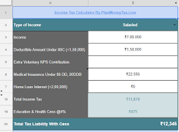 Income Tax Calculator For Fy 2018 19 Download Excel File