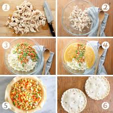 Chicken pot pie can be prepared ahead of time, frozen and reheated freezing: Seriously Easy Chicken Pot Pie Happymoneysaver