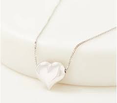 Eternagold Petite Heart Necklace 14k Gold Qvc Com In 2021 Heart Necklace Necklace Heart Pendant