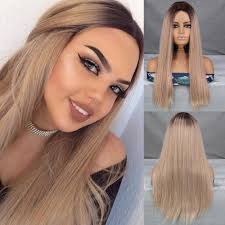 Synthetic Wig Lace Front Wig Light Brown Gianna Light Brown Wavy Synthetic  Lace Front Wig UniWigs