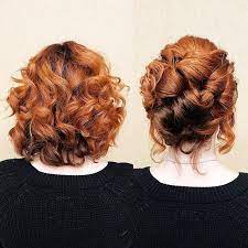 Short Hair Can Go Up Even Without Extensions Thank You Salononlysales Neumabeauty And All Of Wi For Putt Short Wedding Hair Short Red Hair Short Hair Updo