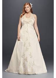 You'll find cute halter dresses in a variety of colors, sizes, and patterns at cheap price. Halter Satin A Line Plus Size Wedding Dress David S Bridal