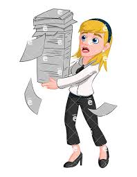 Business Woman Carrying Paperwork Vector Cartoon Clipart Friendlystock Cartoon Clip Art Cartoon Business Women