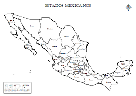 Mapa de mesorregiones sin nombres. Mapas De Mexico Para Colorear