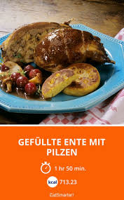 Gefullte Ente Mit Pilzen Rezept Rezeptideen Rezepte Lebensmittel Essen