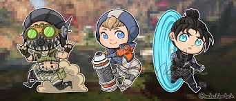 'apex legends wraith' poster print by gemini phoenix printed on metal easy magnet mounting worldwide.apex legends black & white characters wraith #displate artwork by artist beegeedoubleyou. Chibi Wattson Octane Wraith Digital Artwork Apexlegends