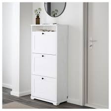 Brusali Shoe Cabinet With 3 Compartment White Ikea Ikea Brusali Ikea Shoe Cabinet Shoe Cabinet