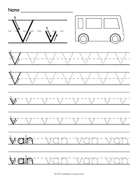 Free Printable Tracing Letter V Worksheet Letter V Worksheets Letter Tracing Printables Writing Practice Worksheets