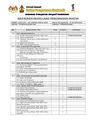 Carta gantt aktiviti penyeliaan dan pencerapan tahun 2019. Borang Pencerapan Panitia