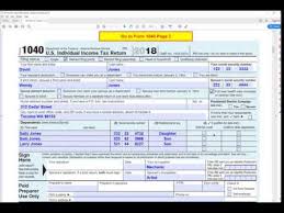 How To Fill Out Irs Form 1040 For 2018 Youtube