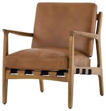 The most common mid century recliner material is stone. Silas Mid Century Modern Tan Leather Arm Chair Midcentury Armchairs And Accent Chairs By Zin Home Cbsh 004 102 Houzz