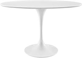 This table measures 95 long, so you can fit up to eight people. Amazon Com Modway Lippa 48 Mid Century Modern Dining Table With Oval Top And Pedestal Base In White Tables