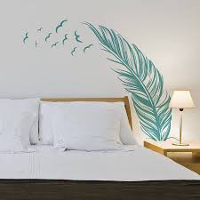 Check out our spectacular collection of vinyl & art decals online. Feather With Flying Birds Wall Sticker Wall Stickers Bedroom Wall Decals For Bedroom Bird Wall Decals