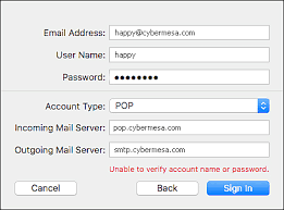Go to cybermesa login page via official link below. Mac Mail Settings