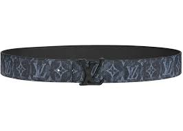 All black louis vuitton belt. Louis Vuitton Monogram Pastel Noir Canvas Lv Shape 40mm Reversible Belt In Canvas With Black Tone