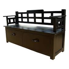 Here are 12 chic storage benches that provide the extra seating and storage that your front door area so desperately needs. Solid Wood Black Storage Trunk Long Sofa Entryway Bench