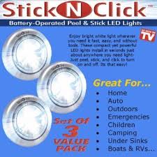 Amazon Com Ontel Scn Mc12 Stick N Click Set Of 3 Peel And Stick Led Lights Home Kitchen Led Lights Lights Led Puck Lights