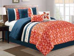Choose from contactless same day delivery, drive up and more. Duvets 7 Pc Orchid Tree Flower Pleated Embroidery Comforter Set Navy Blue Orange Queen Home Furniture Diy