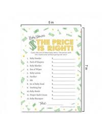 For best results, print them out onto cardstock paper. Price Is Right Baby Shower Game Fun Baby Shower Game Coed Baby Shower Game For Boys Girls Or Gender Neutral Green And Gold Set Of 50 Baby Shower Games Cq18iwgyrge