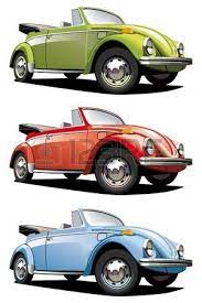 Vectorial Image Of Old Fasioned Big American Car Executed In Volkswagen Beetle Beetle Car Old Fashioned Cars