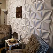 12pcs 3d Wall Panels Matte White Paintable 3d Wall Tiles Decorative Pvc Home Decor Background 50 50cm Pcs 3d Wall Panels Wall Panels 3d Wall Tiles