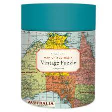 Solving jigsaw puzzles exercises the brain and helps relieve boredom. Cavallini Co Map Of Australia Vintage Puzzle 500 Pieces Play Timeout For Big Kids