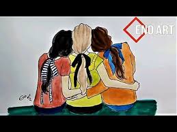 رسم سهل اعز الاصدقاء بالالوان المائية للمبتدئين خطوة بخطوة Youtube Girl Drawing Character Disney Characters