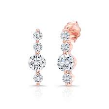 Diamond custom script name necklace. Barkev S Rose Gold Diamond Earrings 5863ep Barkev S
