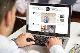 Maybe you would like to learn more about one of these? Businessman Surfing Internet With A Laptop Showing Male Fashion Stock Photo Picture And Royalty Free Image Image 57640218