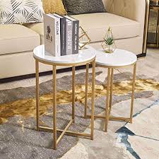The table comes with a small drawer and resembles a tool. Gold Round Side End Table With Marble Top Modern Bedside Small Coffee Table For Living Room Bedroom Small Space 14 D X 20 H Pricepulse