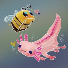 Learn how to draw a minecraft bee. Minecraft Bee And Axolotl By Francisvs On Newgrounds
